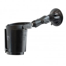 Twist Lock Suction Cup Mount with Self-Leveling Cup Holder & Drink Cozy