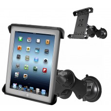 Double Twist Lock Suction Cup Mount with Tab-Tite™ Holder for 10" Tablets w/ or w/o cases