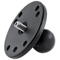Round Base with 1" Ball and Camera Mount Threaded Stud