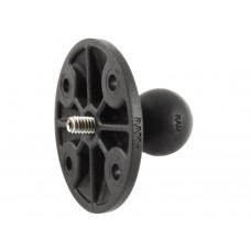Composite 2.5" Round Base (AMPs Hole Pattern), 1" Ball & 1/4-20 Threaded Male Post for Cameras